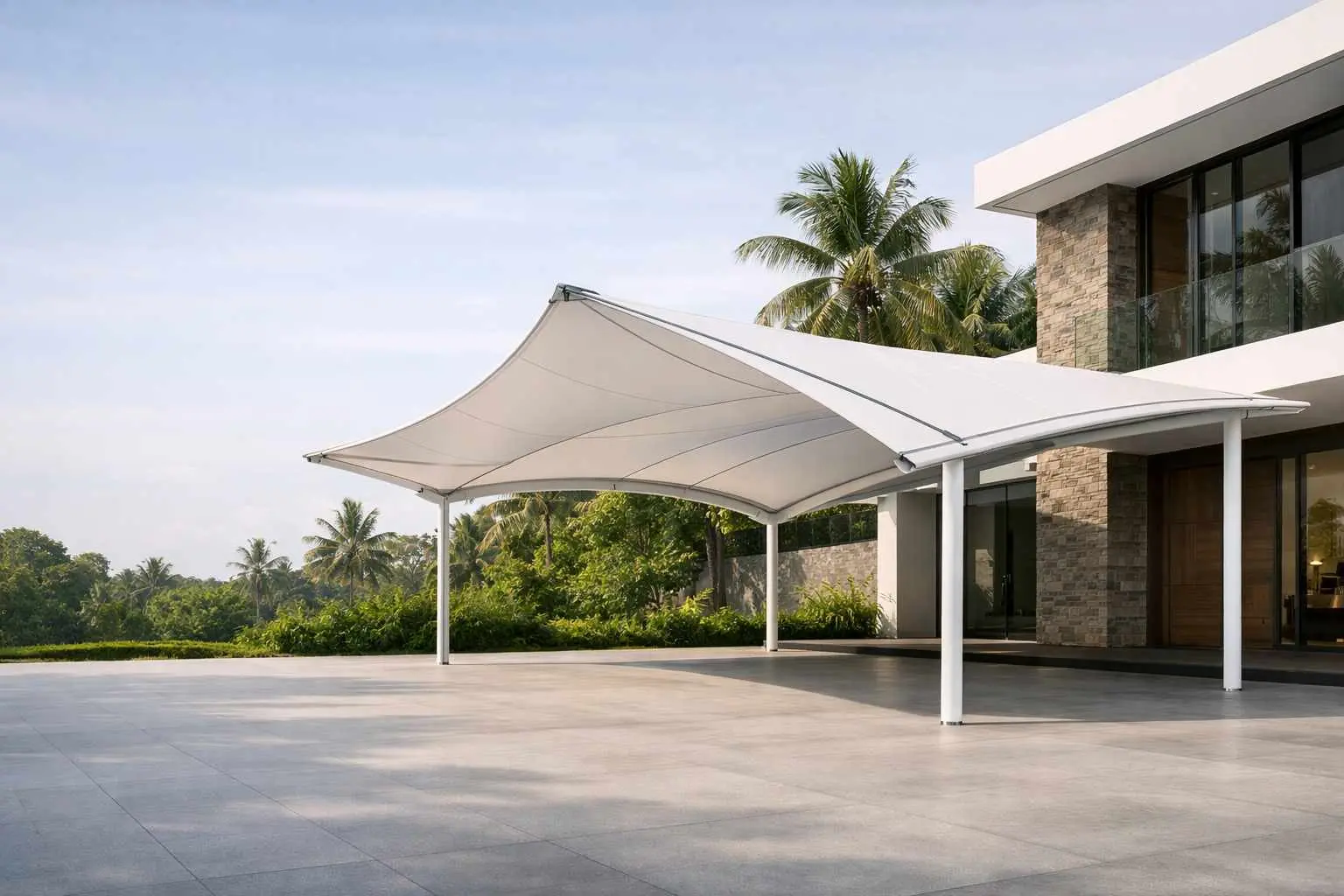 Tensile Roofing Kerala Structure